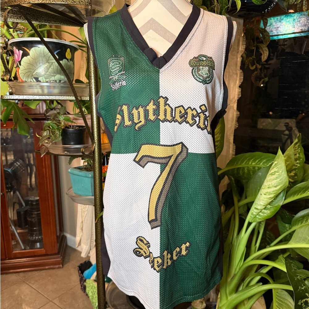 Blackmilk Green and White Slytherin Seeker Jersey